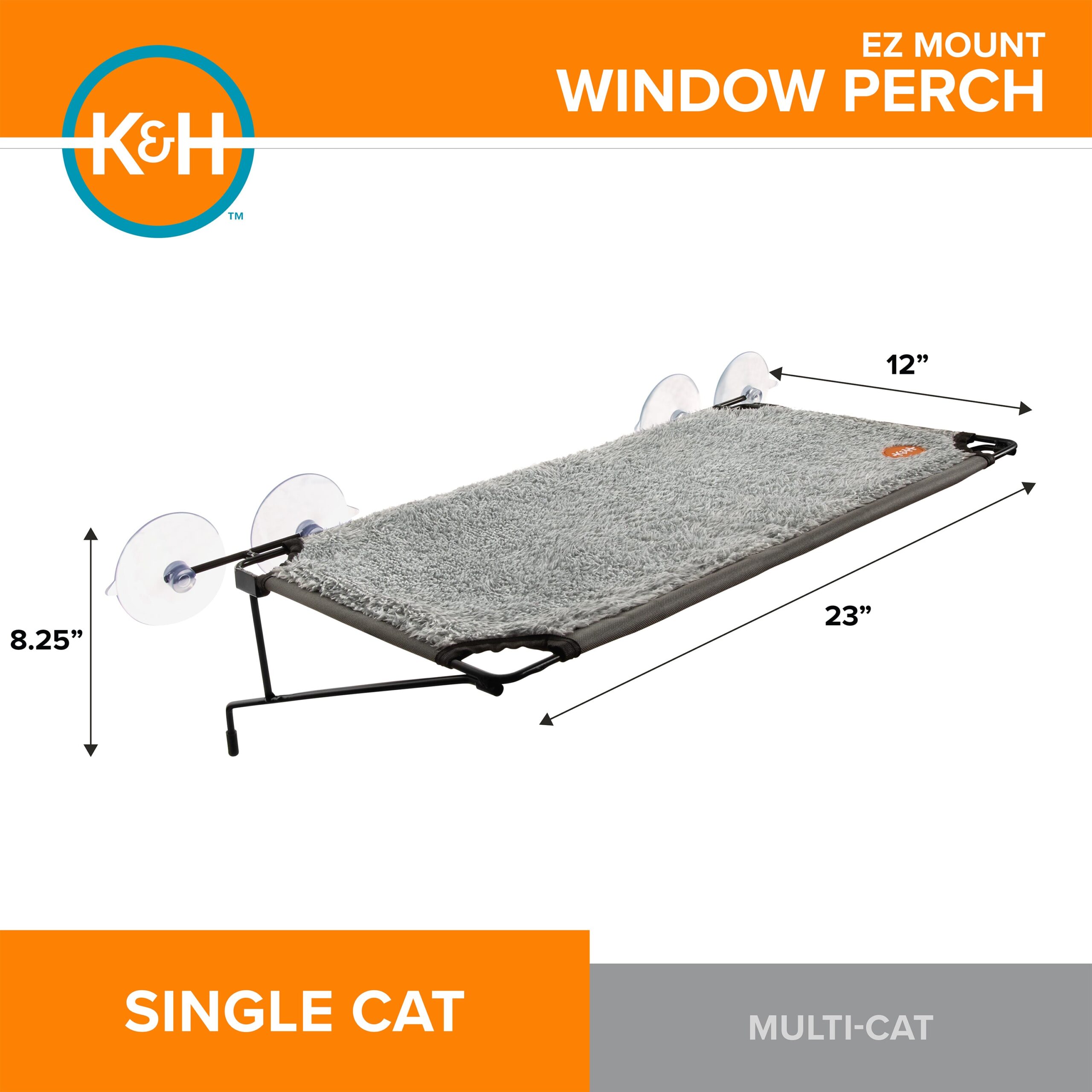 K&H EZ Mount Cat Window Perch Kitty Sill Window Bed - Image 4